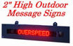 Picture of Outdoor Message Signs: 2" High Text 